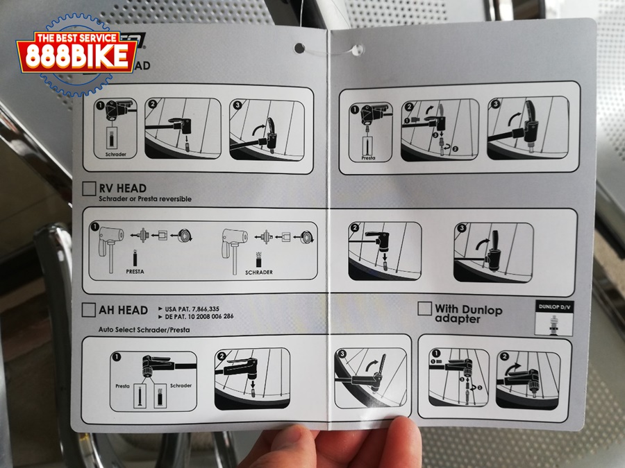 สูบตั้งพื้นอลูมิเนียม BETO CMP-069 ด้ามด้ามอลู สูบได้ทั้ง Presta และ SChrader
