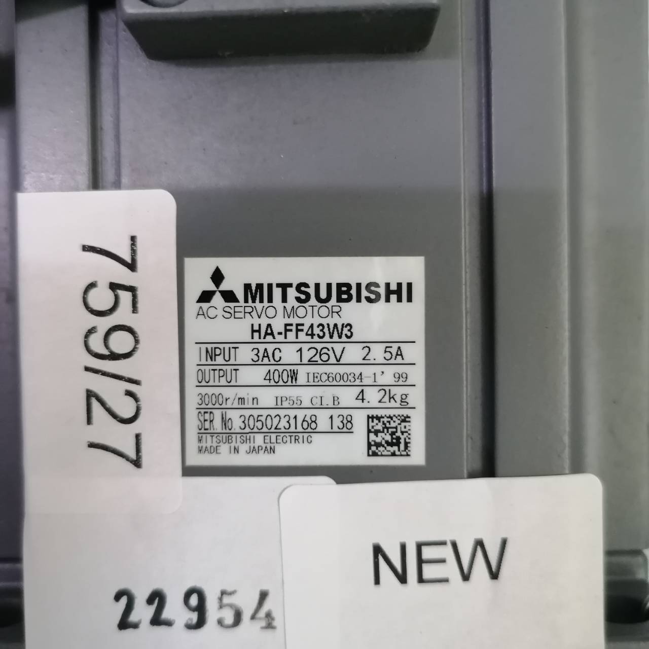 HA-FF43W3 SERVO MOTOR “ MITSUBISHI ”