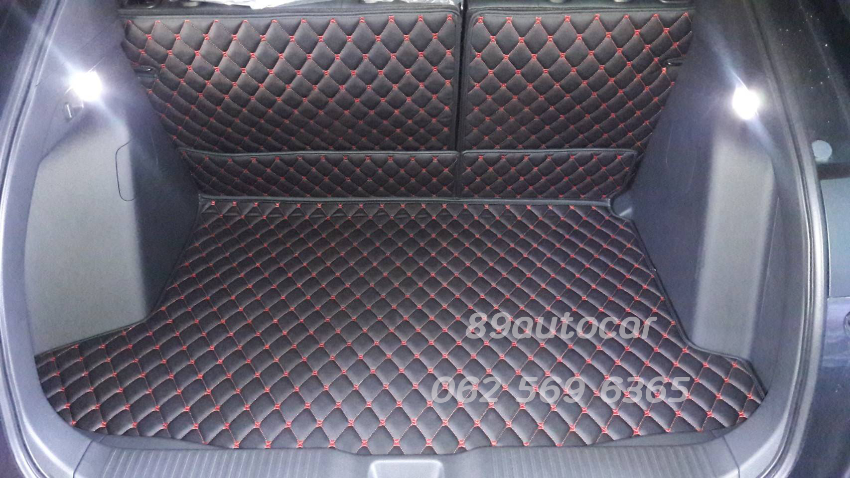 พรมในรถยนต์ All New Honda HR-V 2022 ปูพรม6D สีดำด้ายแดง เต็มคัน