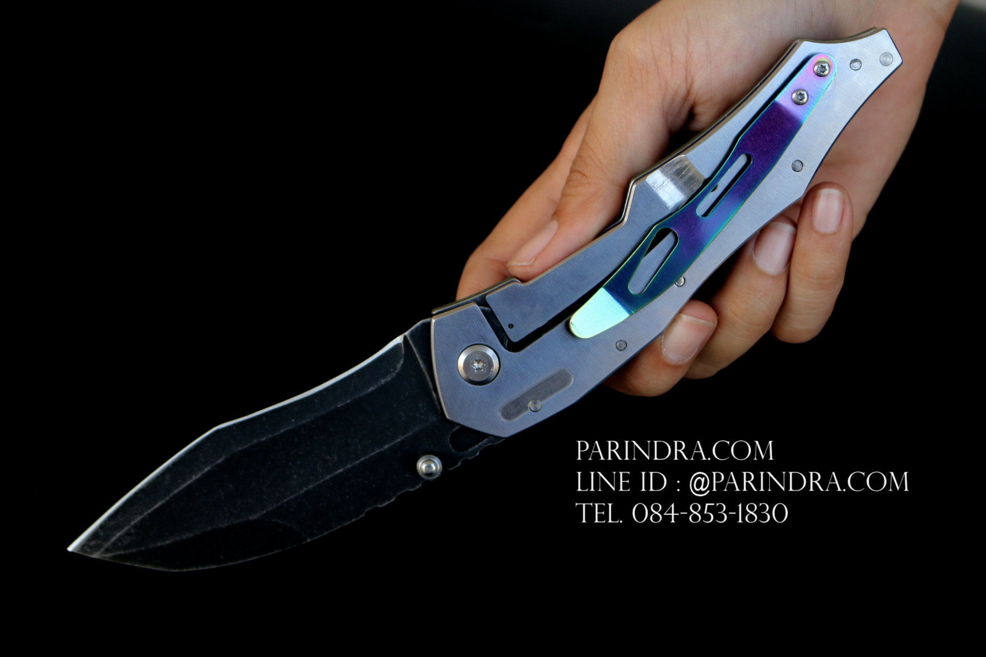 มีดพับ Navy รุ่น K803G สีดำ ใบสีเงิน ด้าม G10 ทรงสวย ของแท้ 100%