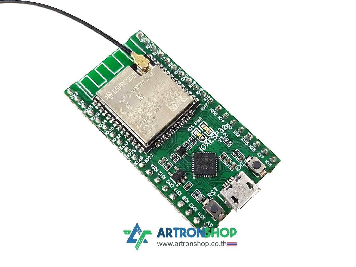 IOXESP32U บอร์ดพัฒนา ESP32 รุ่นเสานอก