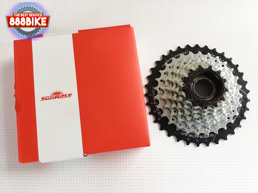 เฟืองหลังแบบเกลียว SUNRACE 8 SPEEDS MTB 13-34T MFM56.8CV0