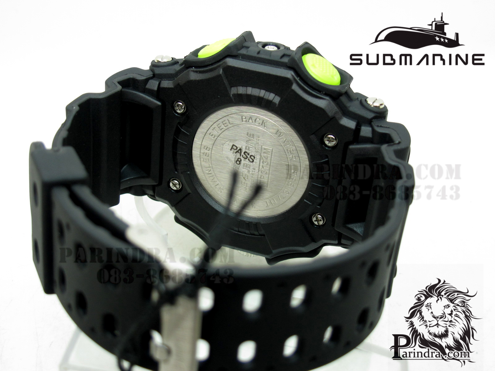 นาฬิกา US submarine รุ่น TP3134M สีดำตัดเขียว จอดำ