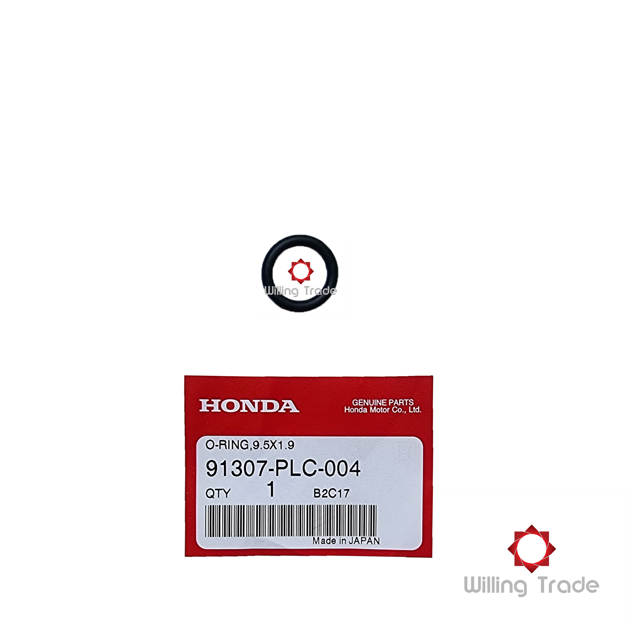 โอริงเซนเซอร์อุณหภูมิ 9.5x1.9 (B112) HONDA: (91307-PLC-004) CLICK 125I (รุ่น 1,2,3) [แท้ศูนย์ 100%] ....SENSOR TEMPERATURE, O-RING