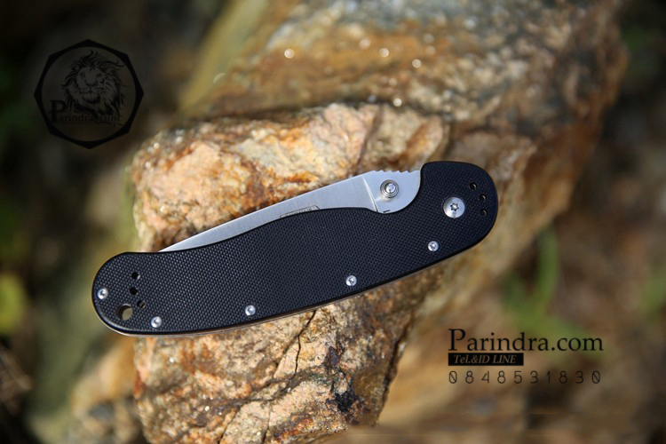 มีดพับ ONTARIO Model-1 ด้าม สีดำ Deep Black คมกริบ ขนาด 8 นิ้ว (OEM)