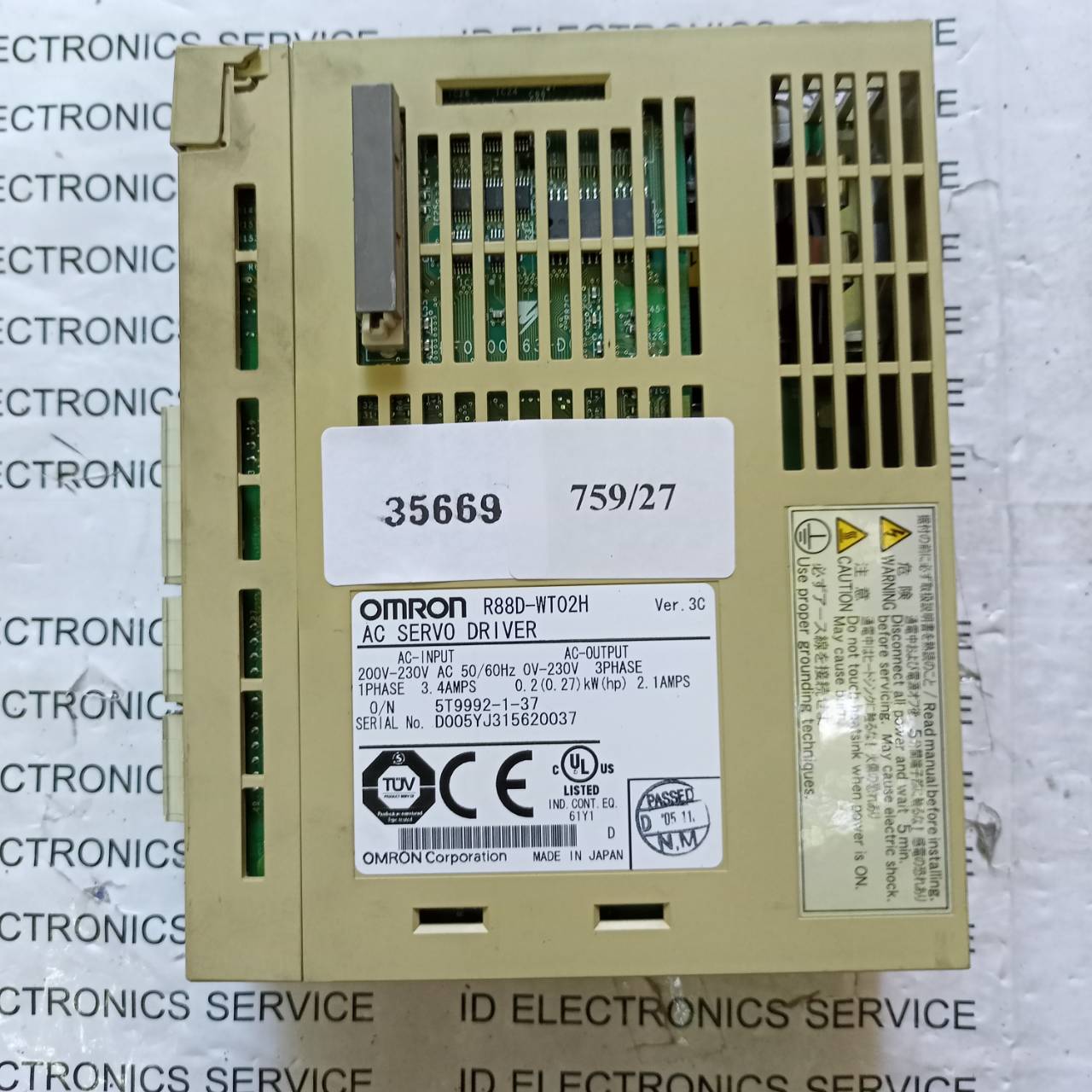 R88D-WT02H SERVO DRIVE " OMRON "