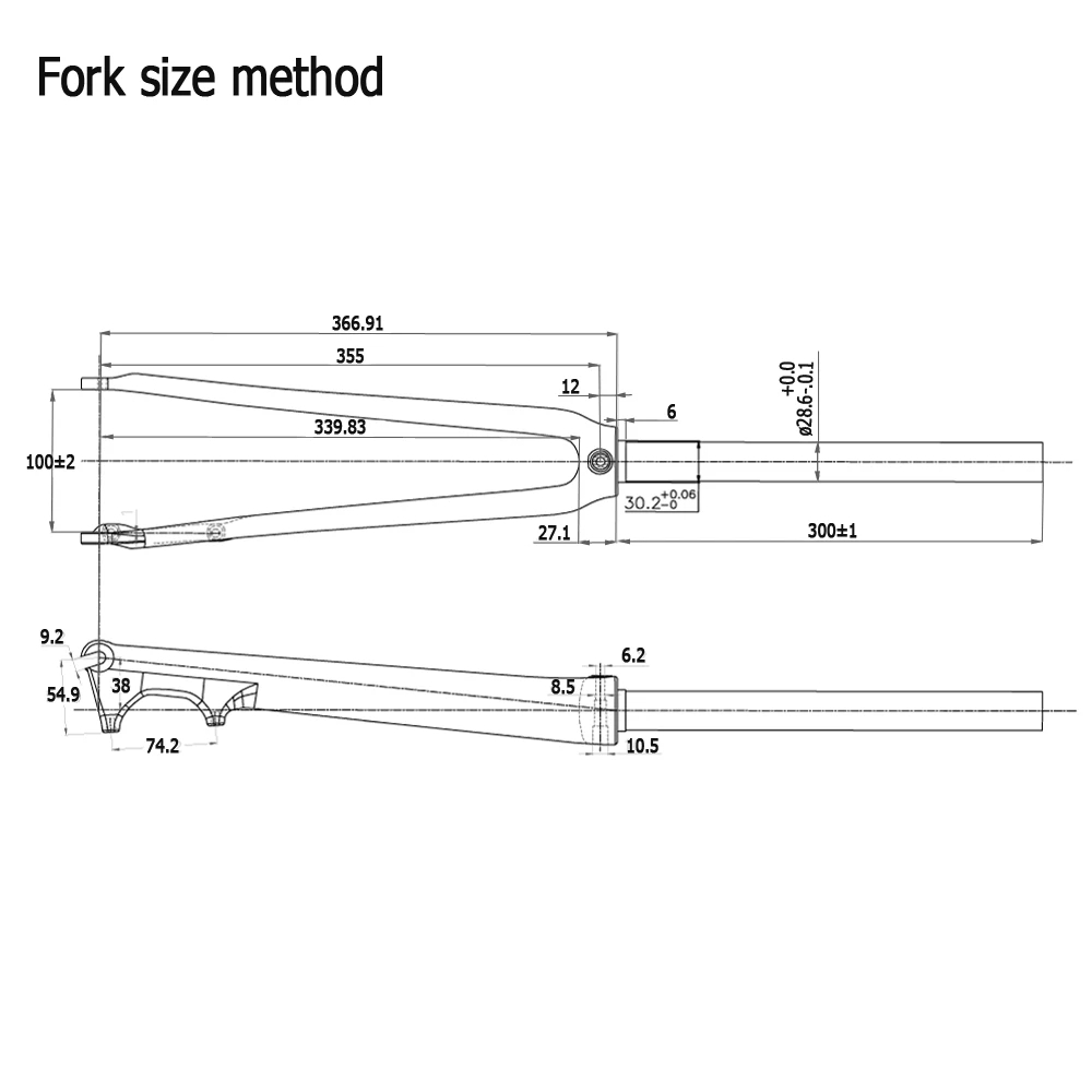 ตะเกียบเสือหมอบ RXL SL Carbon Fiber Bicycle Fork Road Bike 700C V Brake/Disc Brake Cycle Front Fork 1-1/8"(28.6mm) Ultralight