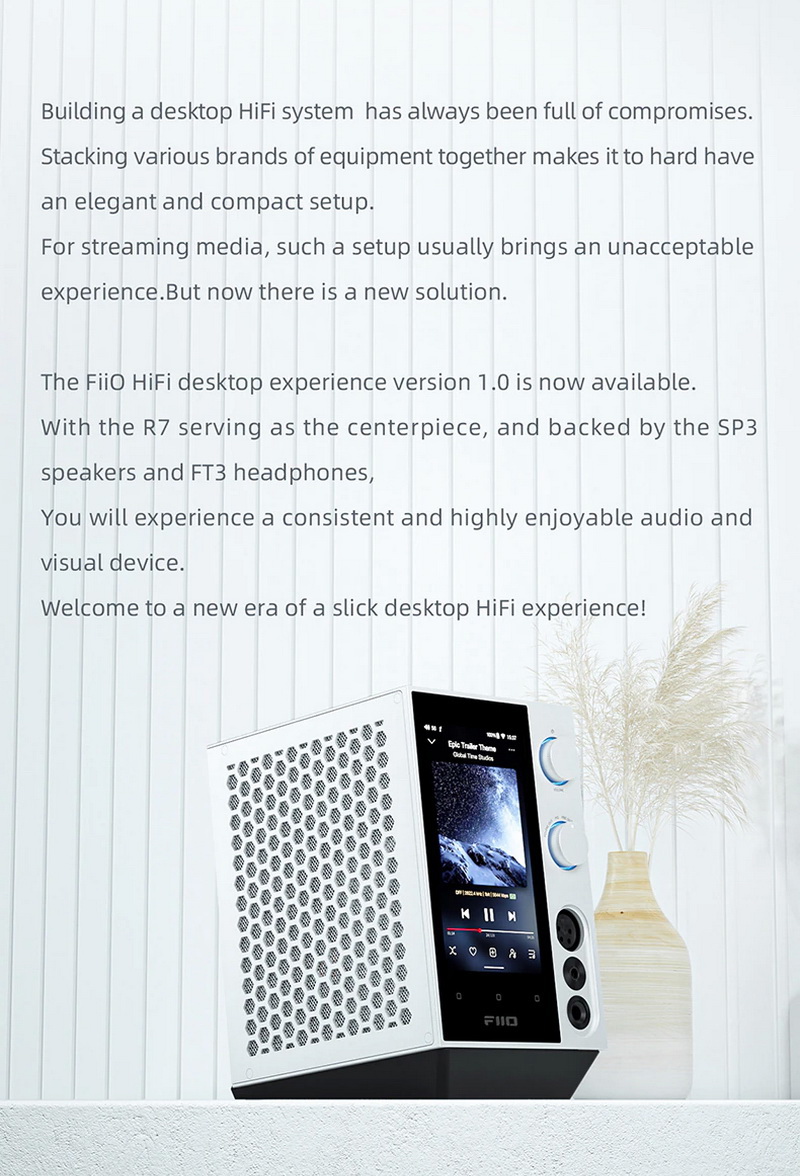 FiiO R7 เครื่องเล่นเพลงสตรีมมิ่งตั้งโต๊ะ DAP+DAC+AMP ครบจบในตัว รองรับ MQA, Roon Ready