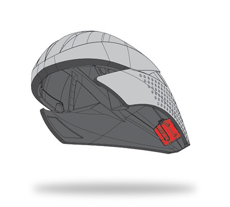 หมวก LAZER WASP AIR TRI, สีโครมดำ และดำส้มอมแดง ขนาด M-L