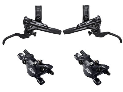 SHIMANO ชุดดิส XT หน้า/หลัง BL/BR-M8100, แผ่นเบรค RESIN ไม่มีครีบ, สาย 1000MM 1700MM (มีกล่อง)