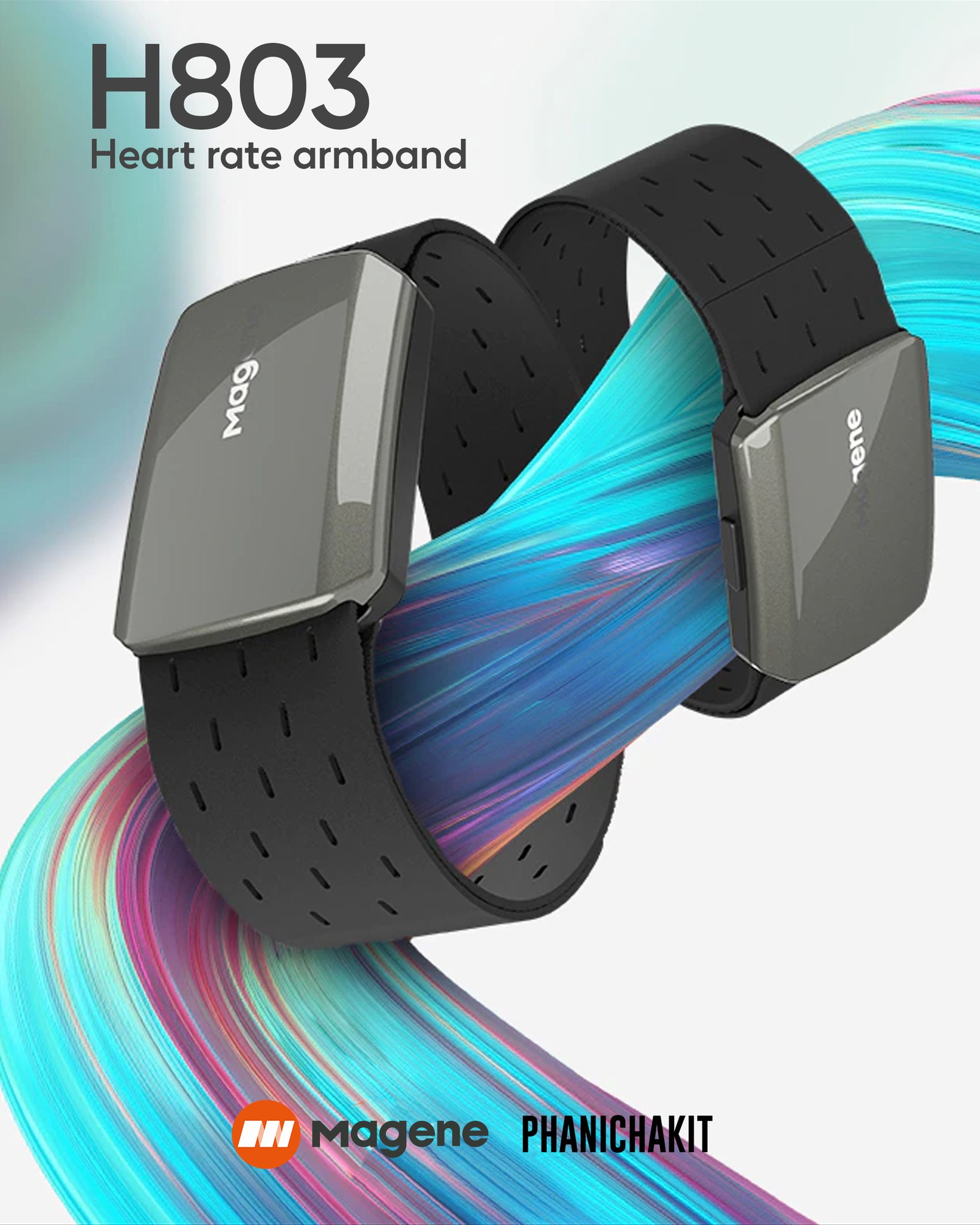 MAGENE Heart Rate Sensor รุ่น H803 (แบบรัดแขน) รองรับแอพฯ Onelap, Onelapfit, Swift, Strava, Wahoo