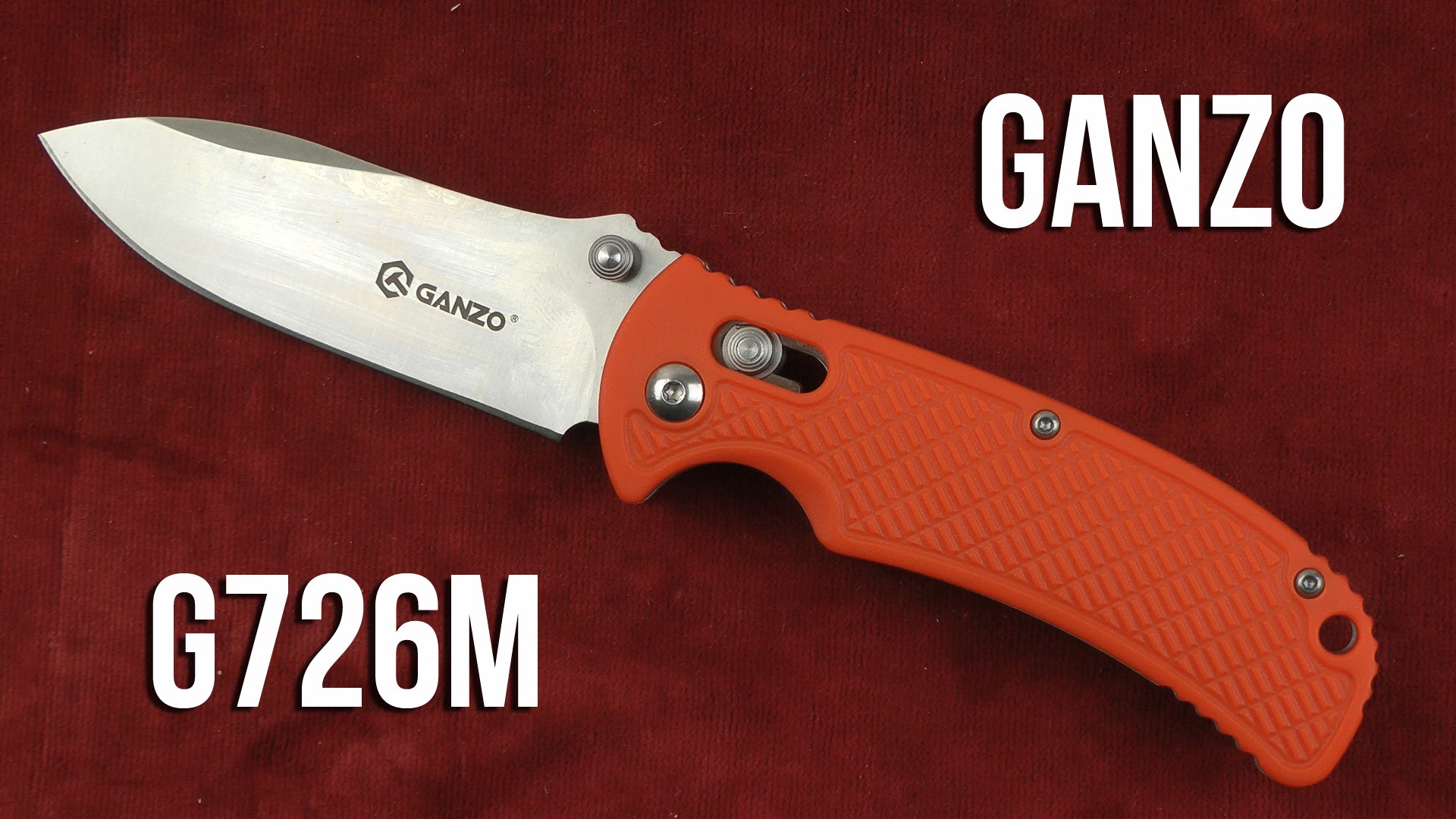 มีดพับ Ganzo กานโซ่ รุ่น G726M OR ด้ามสีดำใบเงิน ของแท้ 100%