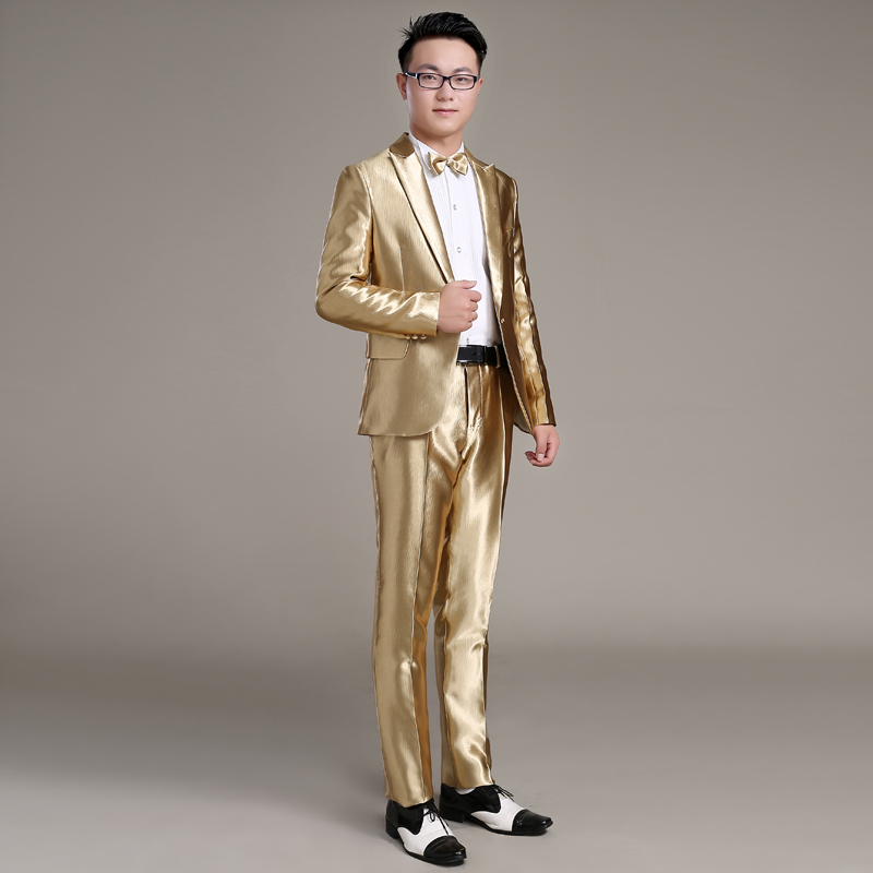 พร้อมเช่า ชุดสูทชาย สีทอง Luxury Gold