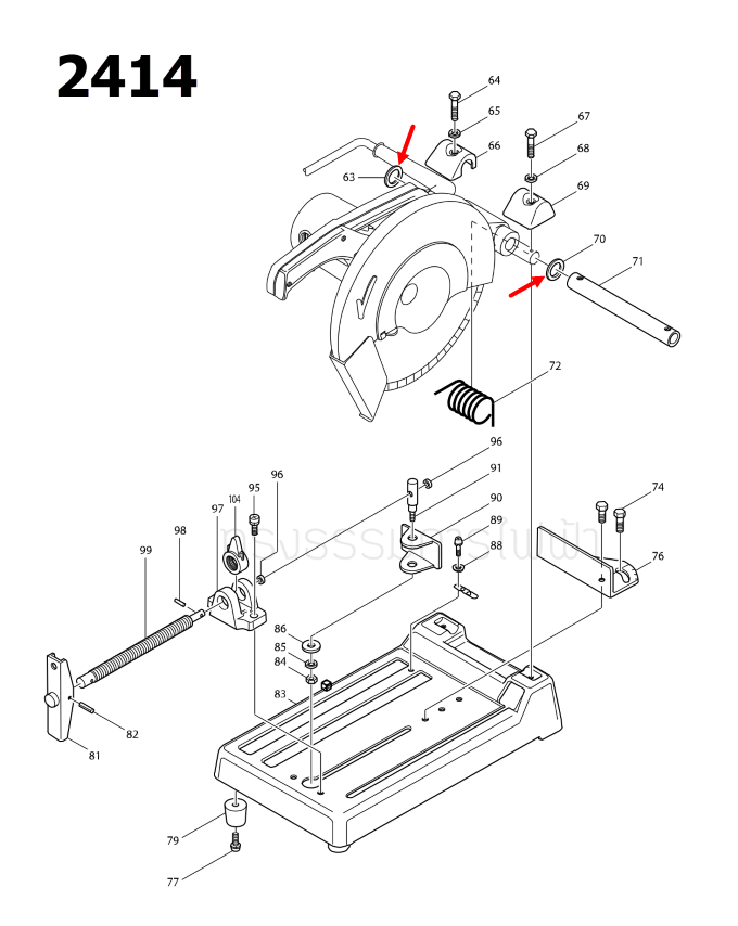 แหวน 24 บล็อคไฟฟ้า Makita 2414 [#63, #70], 6905B [#10] Pn.253751-6 (แท้) ##