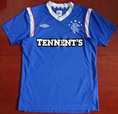 เสื้อฟุตบอล ทีมสโมสรเรนเจอร์ส ชุดเหย้า 2011/12 S-Size / RANGERS Football Shirt Home Kit 2011/12 Jersey S-Size