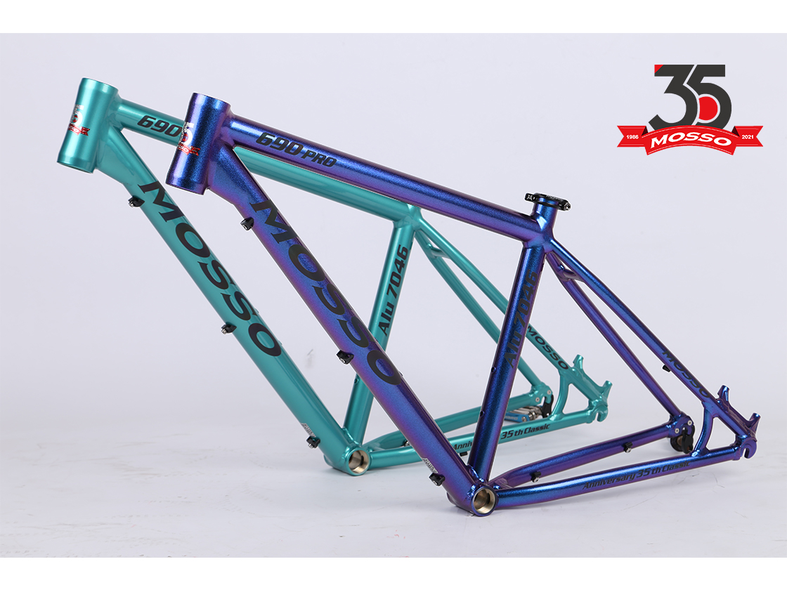 เฟรม MOSSO 690 PRO เฟรมอลูมิเนียมน้ำหนักเบาเพียง 1.26 กก. | 26" และ 27.5" | จักรยานเสือภูเขา XC มืออาชีพ