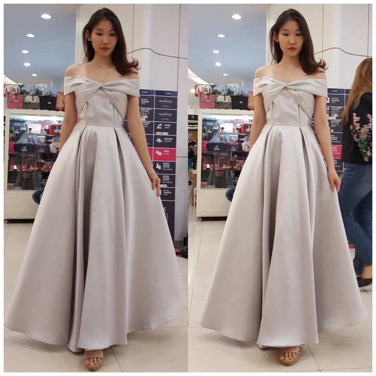 ชุดเพื่อนเจ้าสาว สีเทา สีเงิน รวมแบบ ตัวอย่าง สั่งสีและแบบอื่นๆได้ เช่า 500