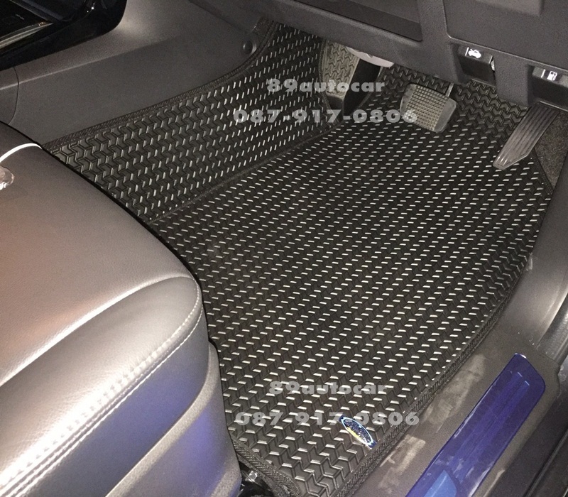 ขายยางปูพื้นรถเข้ารูป Isuzu Mu-X ลายธนูสีดำขอบดำ