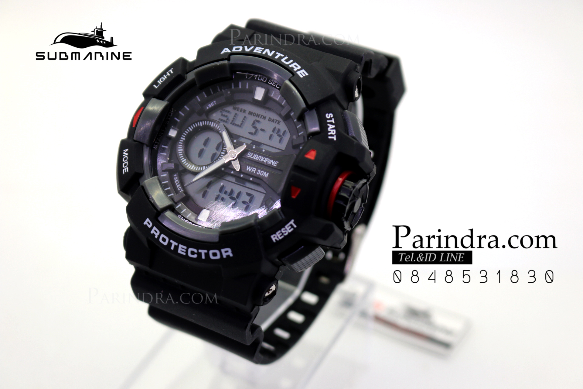 นาฬิกาข้อมือ US submarine Protector รุ่น TP3183M สีดำตัดเทา