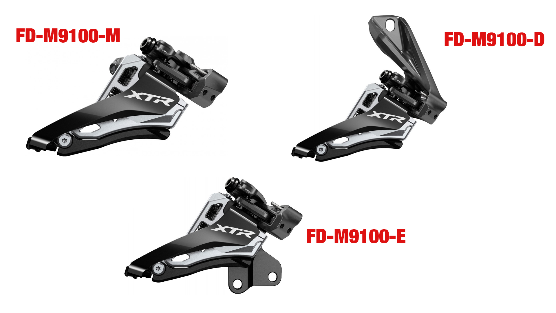สับจาน Shimano XTR FD-M9100 2-/12-speed Front Derailleur มีกล่อง,Mid clamp, Direct mount, E-Type