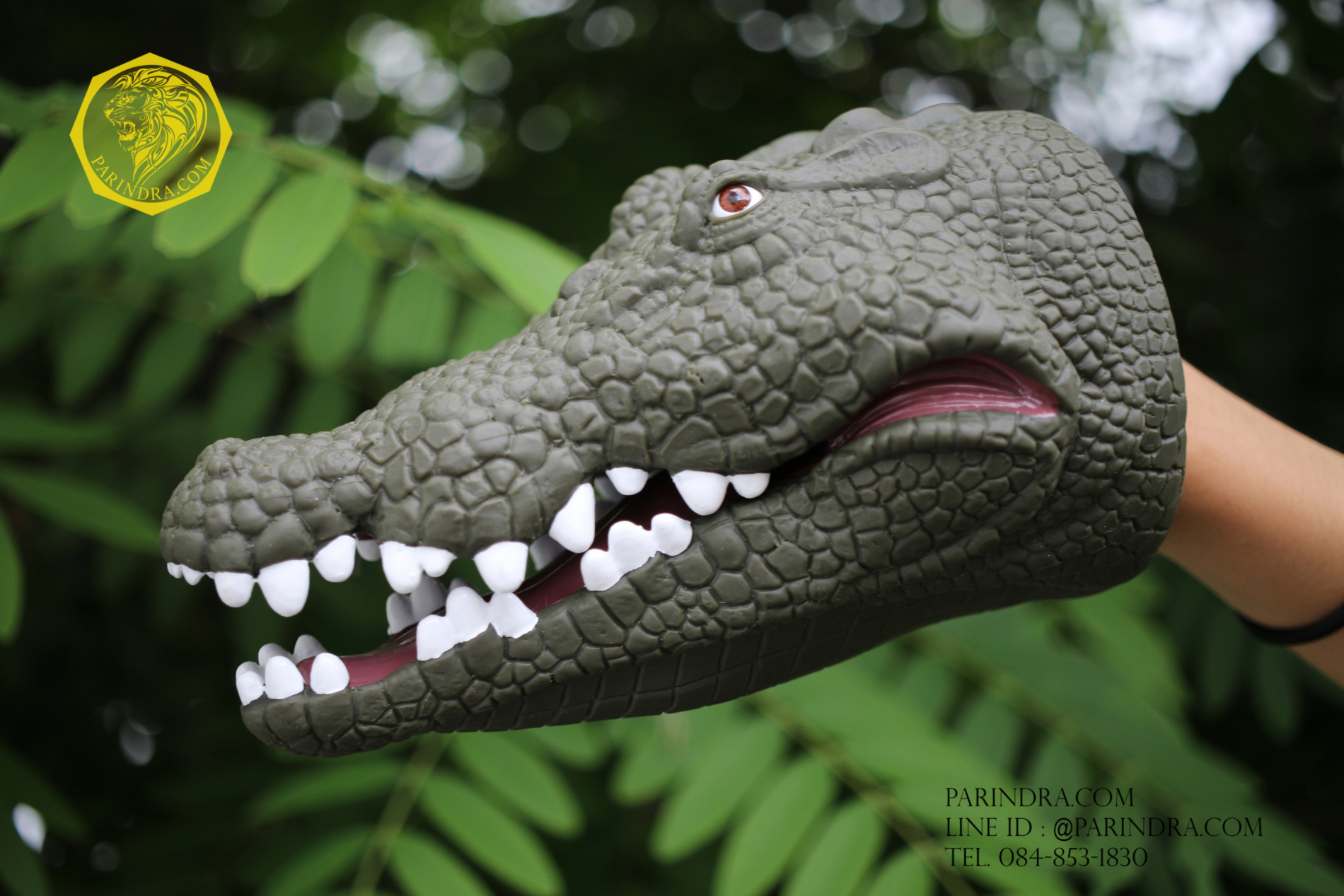 โมเดลยางสวมมือ หัวจระเข้ Croccodile ของเล่น