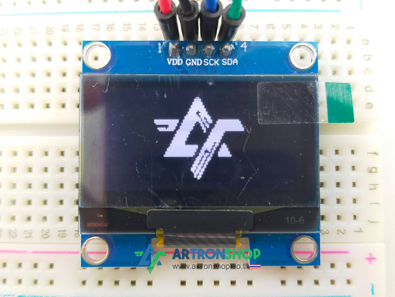 จอ OLED 1.3 นิ้ว สีขาว 128x64 I2C
