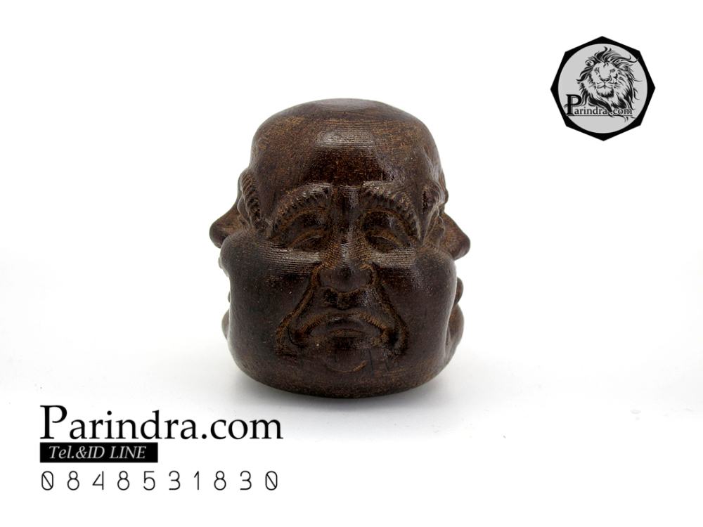 งานแกะสลักไม้เนื้อหอม ลายหน้าคน 4 แบบ ความรู้สึก รัก โลภ โกรธ หลง