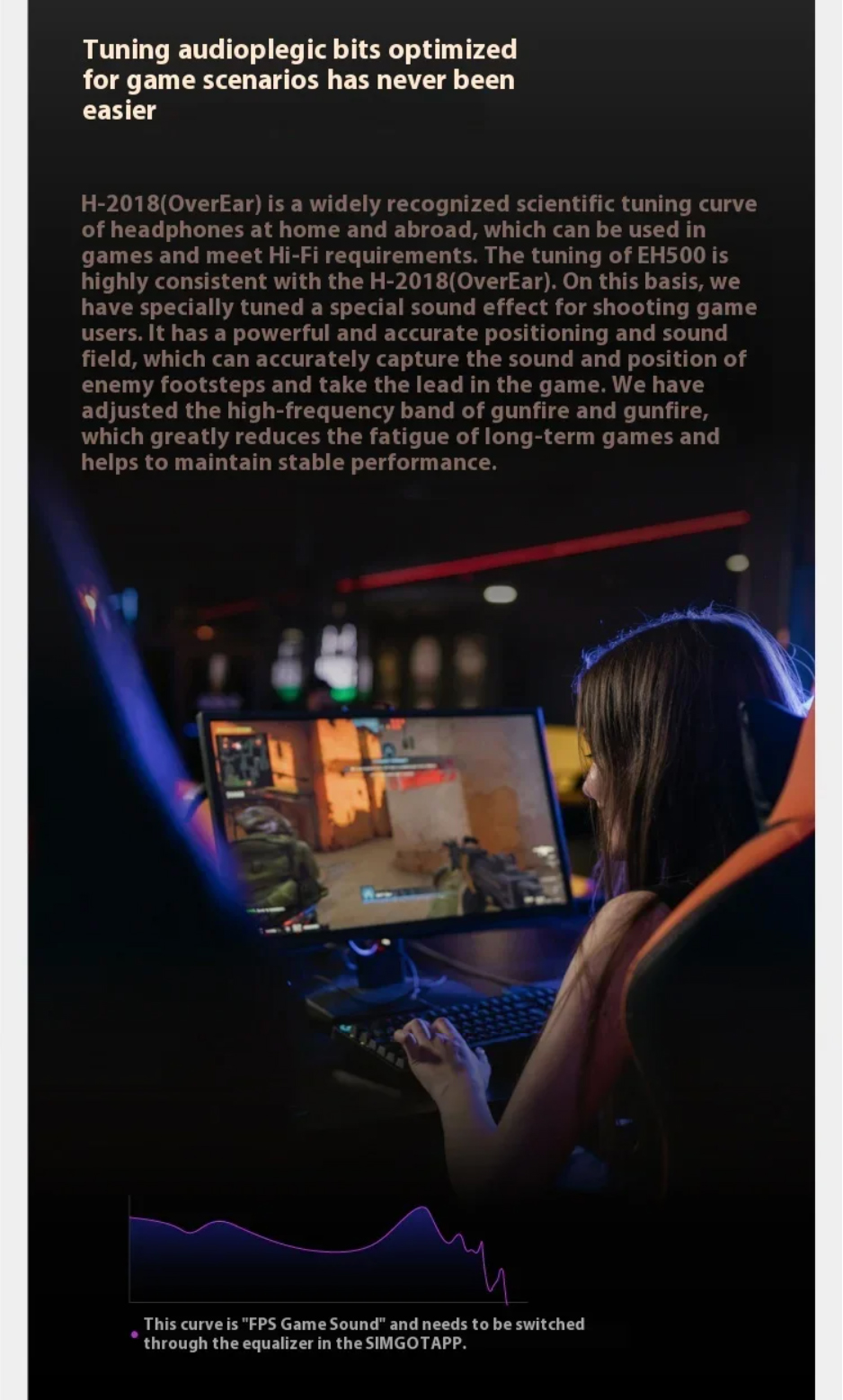 Simgot EH500 หูฟังไฮไฟเกมมิ่งเฮดโฟนไร้สาย รองรับบลูทูธ 5.4, LDAC, Dual Hi-Res ประกันศูนย์ไทย