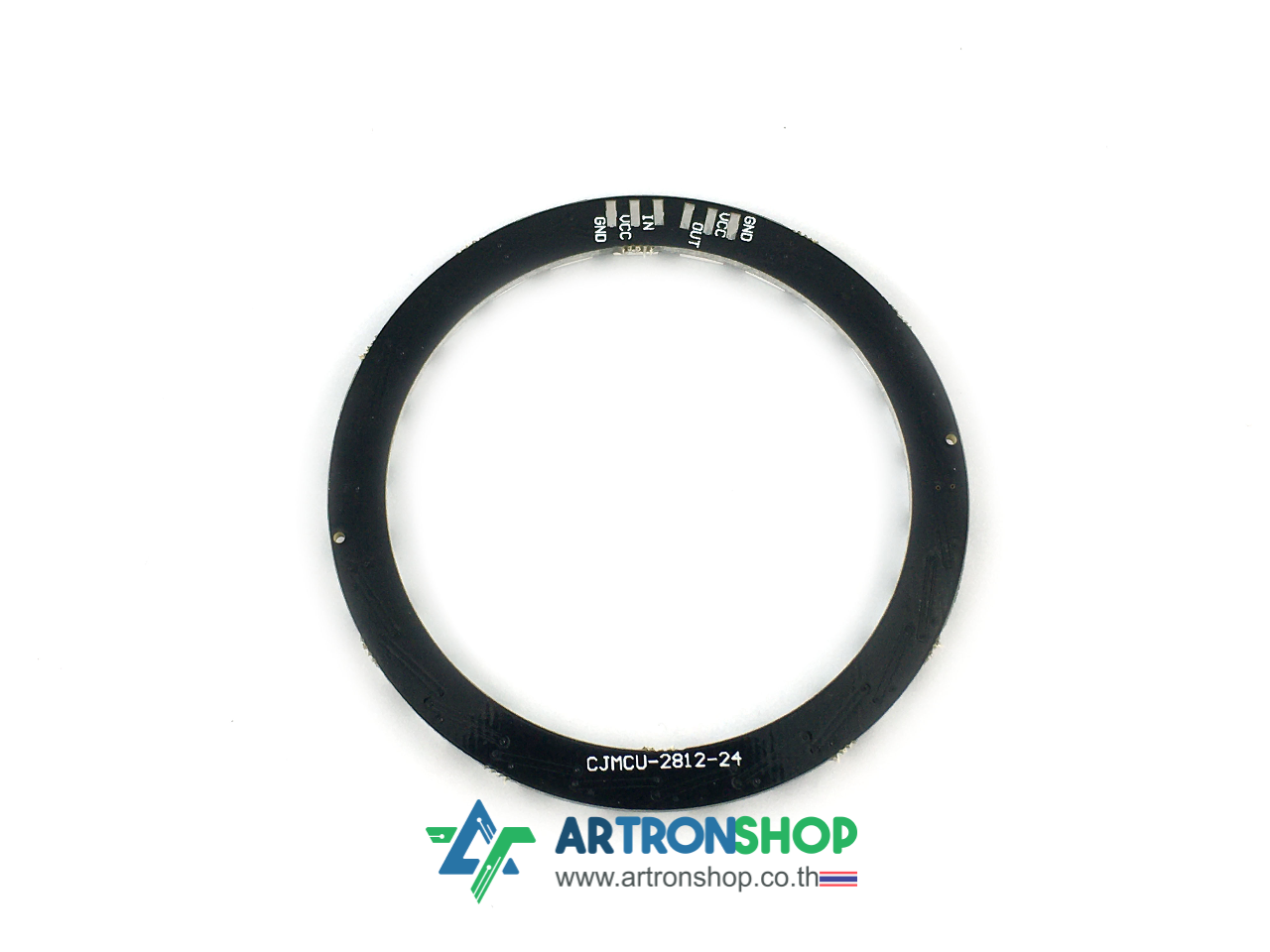 หลอดแอลอีดี RGB แบบวง 24 ดวง NeoPixel Ring 24 Bit WS2812 RGB LED