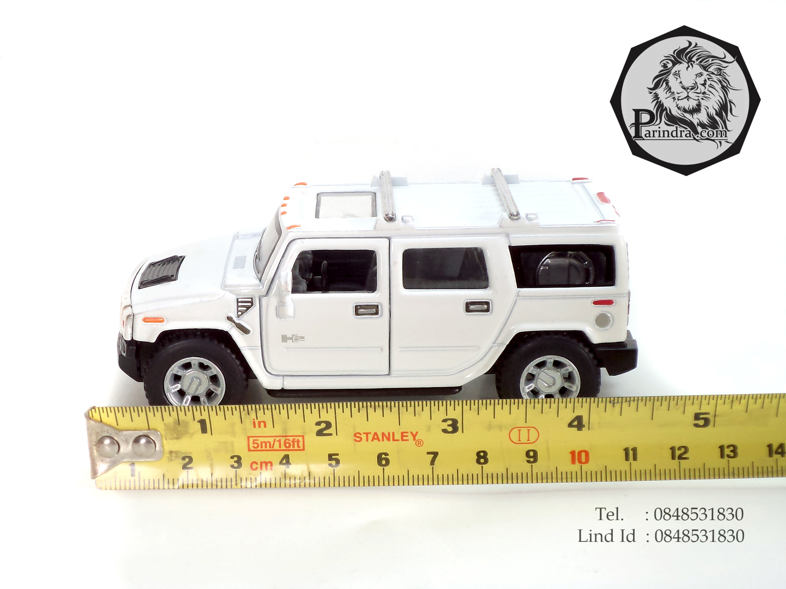 โมเดลรถเหล็ก รถ HUMMER s2 HUV 2008 อัตราส่วน 1: 40 สีขาว