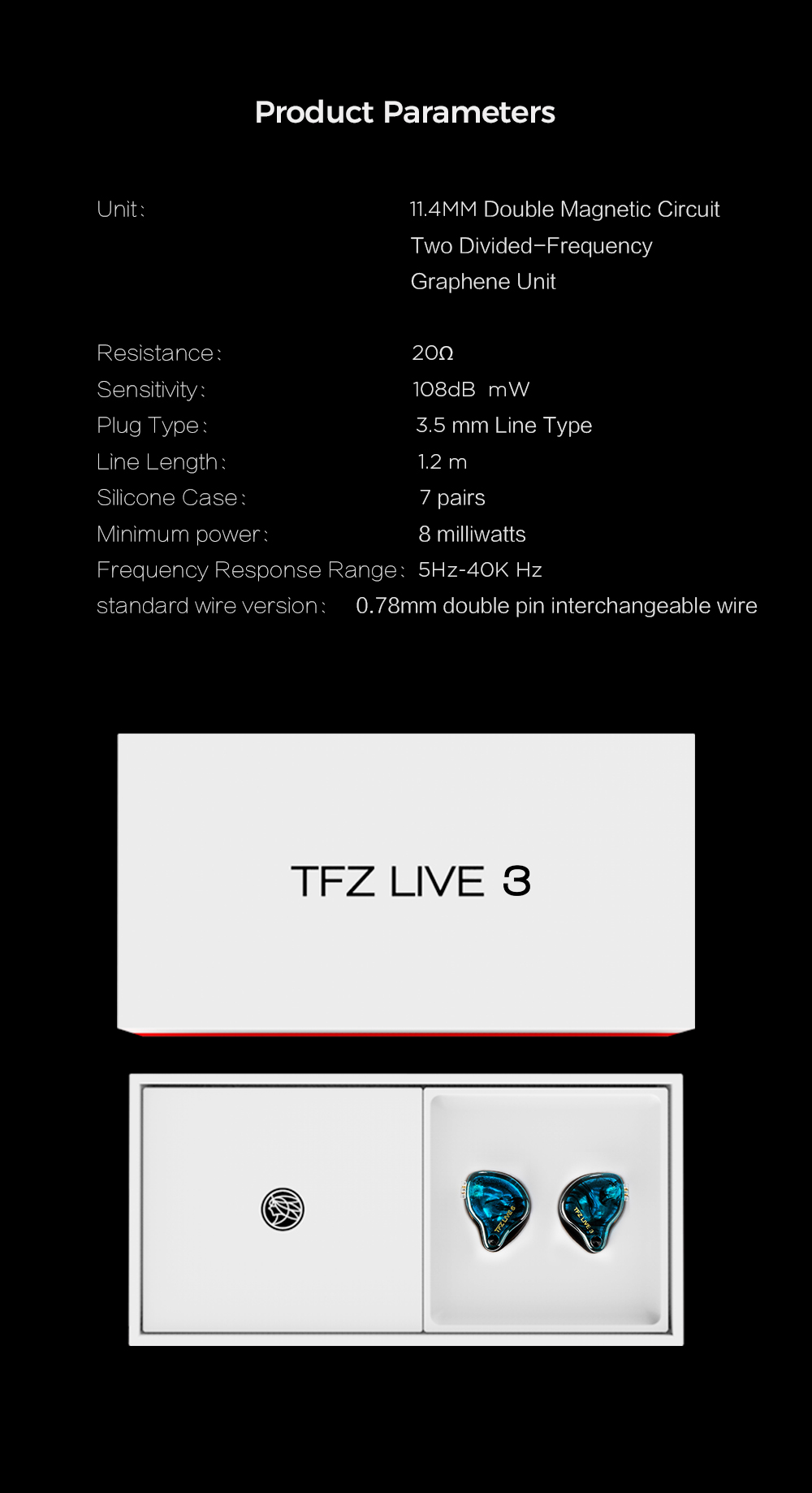 ขาย TFZ LIVE 3 หูฟัง Dynamic หูฟังที่ใช้เทคโนโลยีเดียวกับหูฟังที่ได้รางวัล VGP Gold Award