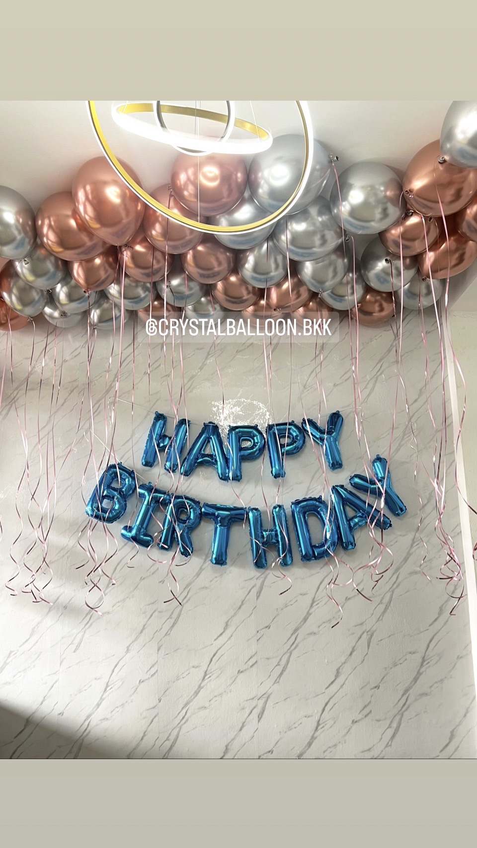 ลูกโป่ง วันเกิด ลูกโป่งลอยฝ้า 45 ลูก พร้อม ฟอยล์ตัวอักษร 16" Happy Birthday พร้อมตกเเต่ง สามารถเปลี่ยนสีลูกโป่ง/เปลี่ยนสี-ฟอยล์ตัวอักษรได้