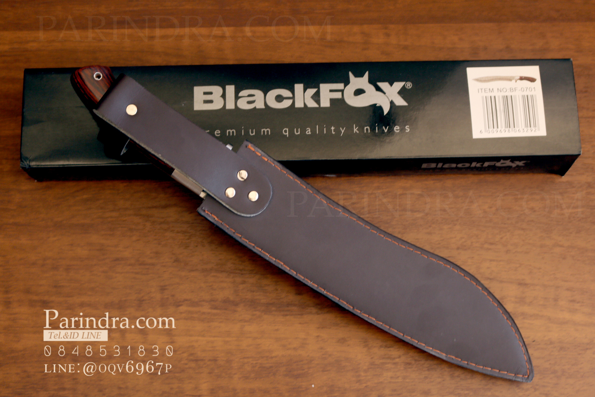 มีดกรูข่า BlackFox Kukri Damuscus Laser Veins Pattern Knife ขนาด 17.5 นิ้ว