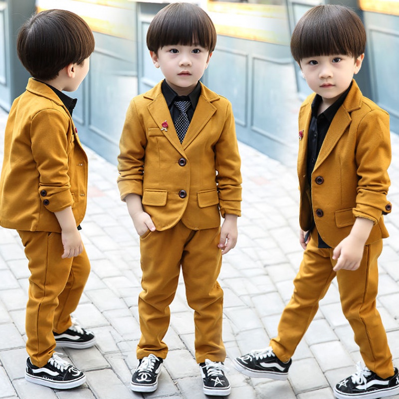 Pre-order ชุดสูทเด็กชาย สีน้ำตาลทอง