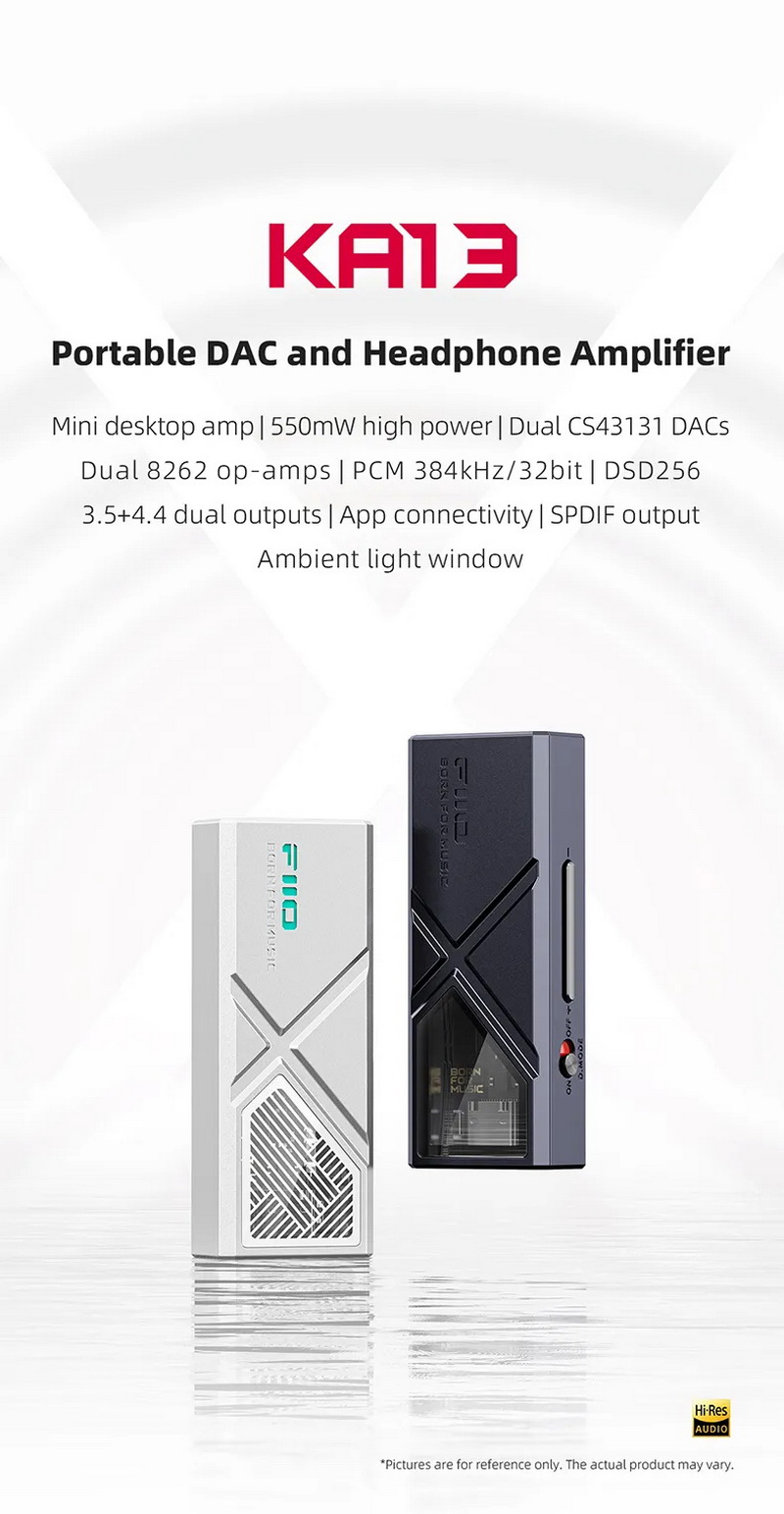FiiO KA13 DAC/AMP พกพา ชิป Dual DACs + Dual Op-Amps รองรับ Hi-Res ประกันศูนย์ไทย