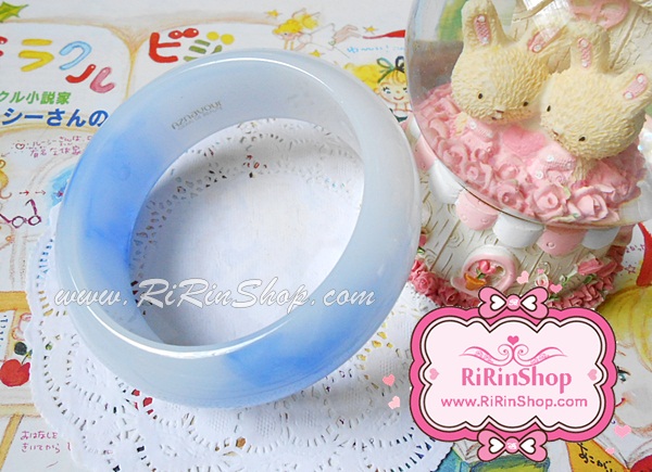Aznavour กำไลข้อมือเซลลูโลสไล่สีลายเมฆ ( Blue ) ลด 30%
