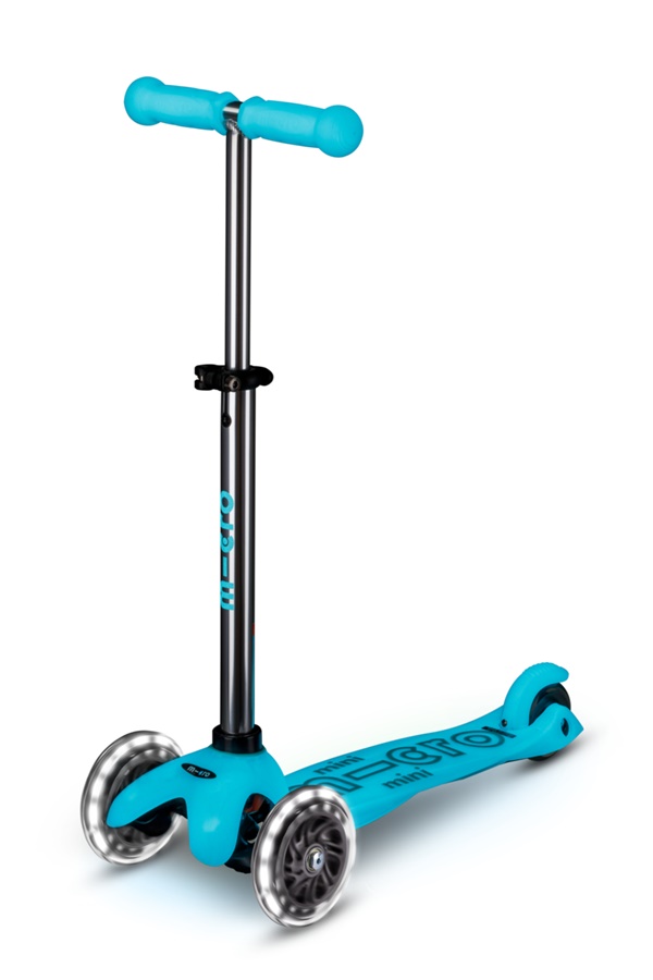 สกู๊ตเตอร์เด็ก MICRO SCOOTERS รุ่น MINI DELUXE GLOW LED สกู๊ตเตอร์เรืองแสงได้ เหมาะสำหรับเด็กที่มีอายุ ตั้งแต่ 2-5 ขวบ และ มีความสูงตั้งแต่ 80-110 cm.