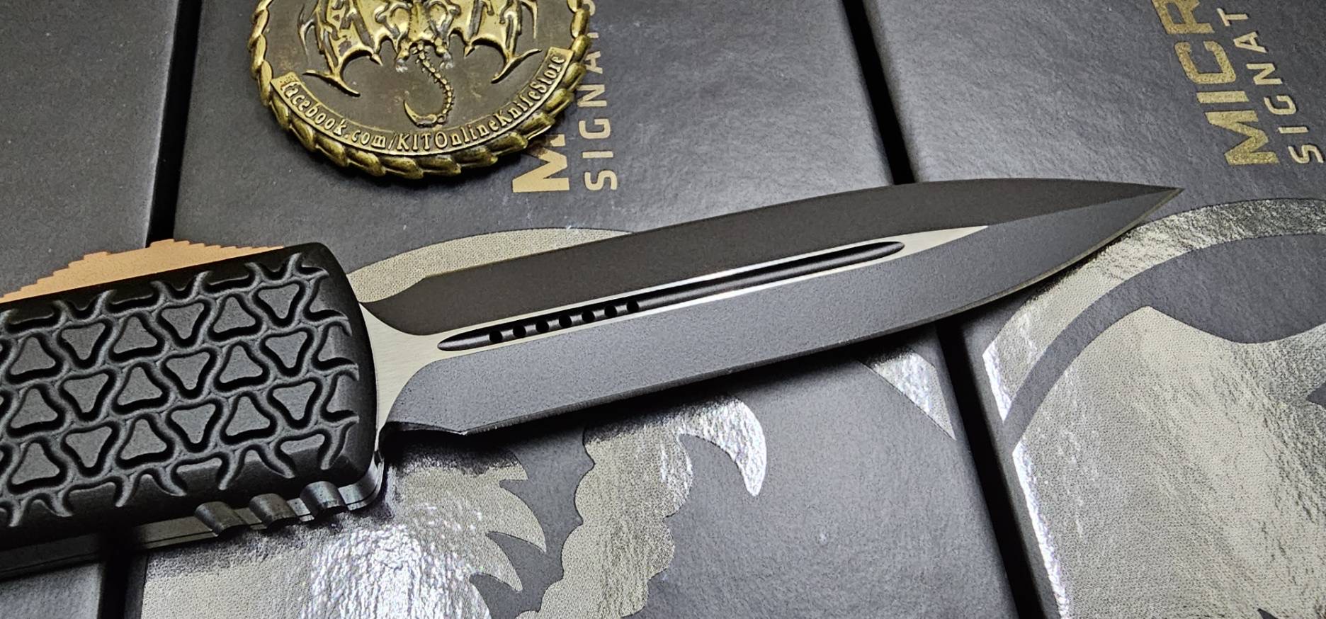 MICROTECH TRI-GRIP ULTRATECH "EKNIVES EKCLUSIVE" COPPER CERAKOTE OTF KNIFE 3.4" DAGGER