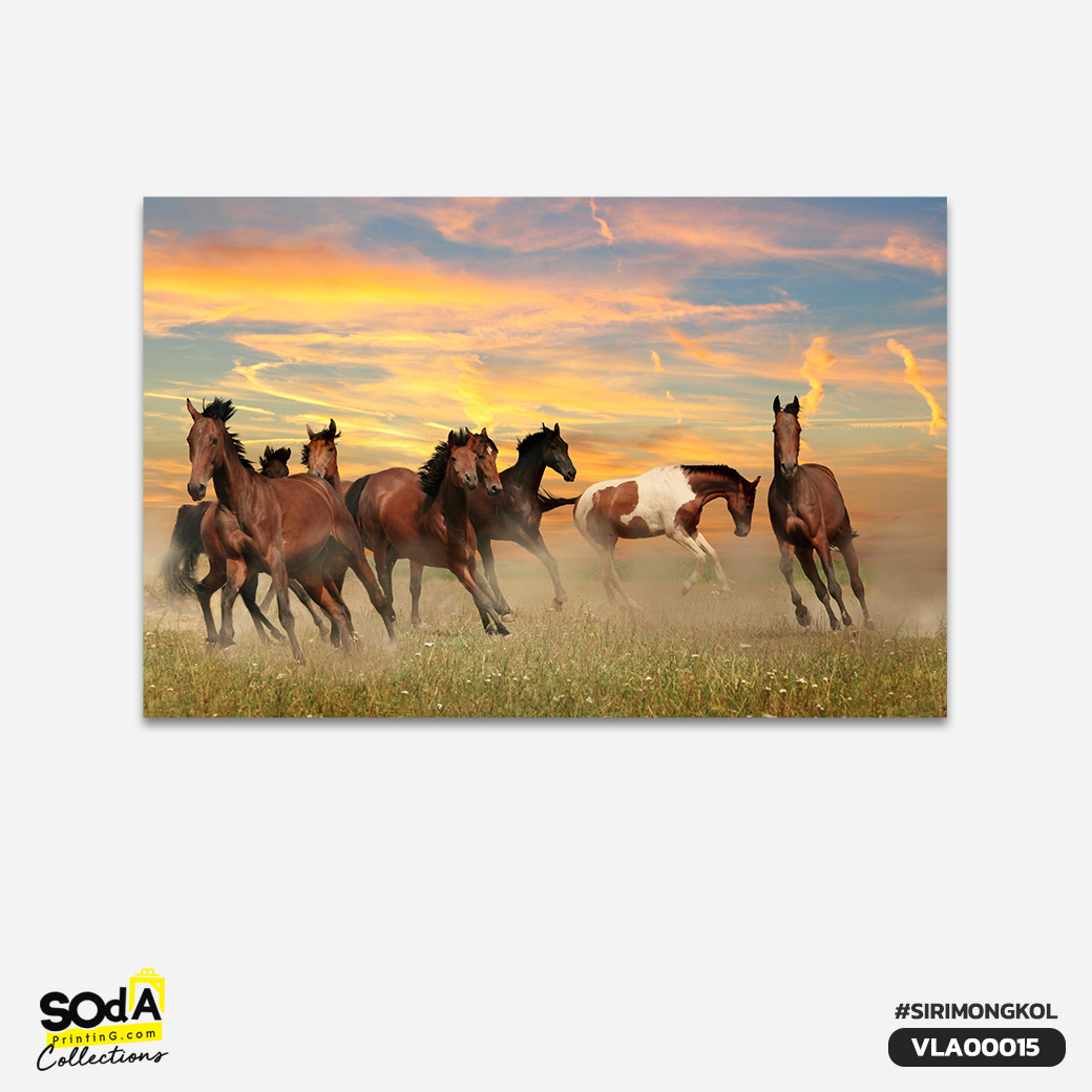 ภาพตกแต่งบ้านสำเร็จรูป ม้า 8 ตัว Lucky Horses VLA00015 #SOdAcollection #ภาพตกแต่งบ้านสไตล์มงคล #ภาพมงคล #สิริมงคล #SIRIMONGKOL #FORTUNE