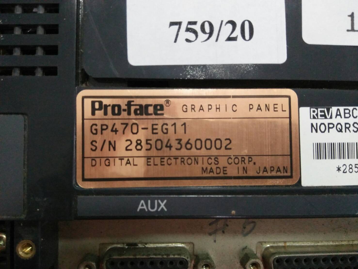 LCD TOUCH SCREEN “ PROFACE ” รุ่น GP470-EG11