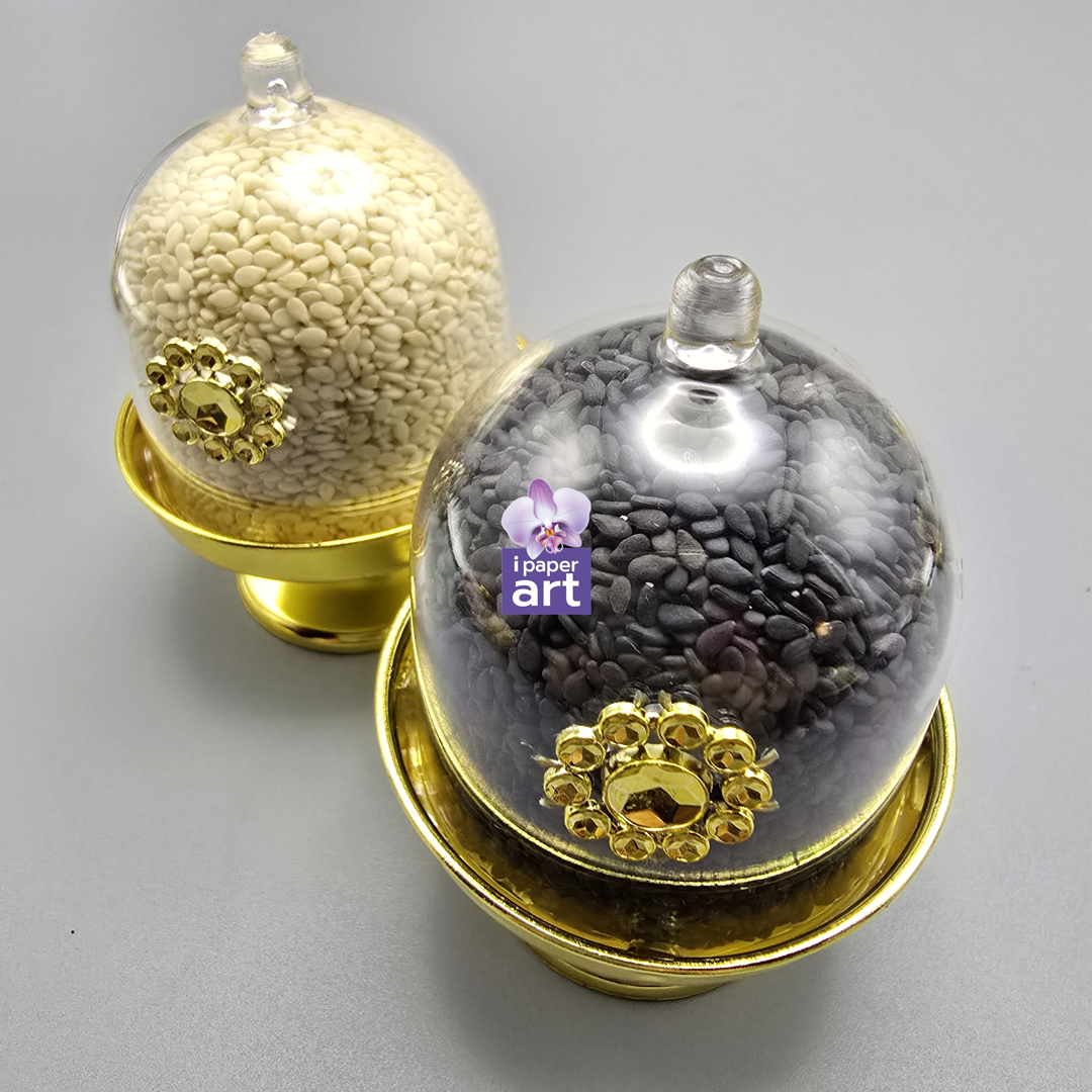 ชุดไหว้พญาครุฑ งานราชการ | งาขาว งาดำ ในโดมจิ๋ว จัดหิ้ง ถวายบูชา | เหมาะกับหิ้งที่มีพื้นที่จำกัด