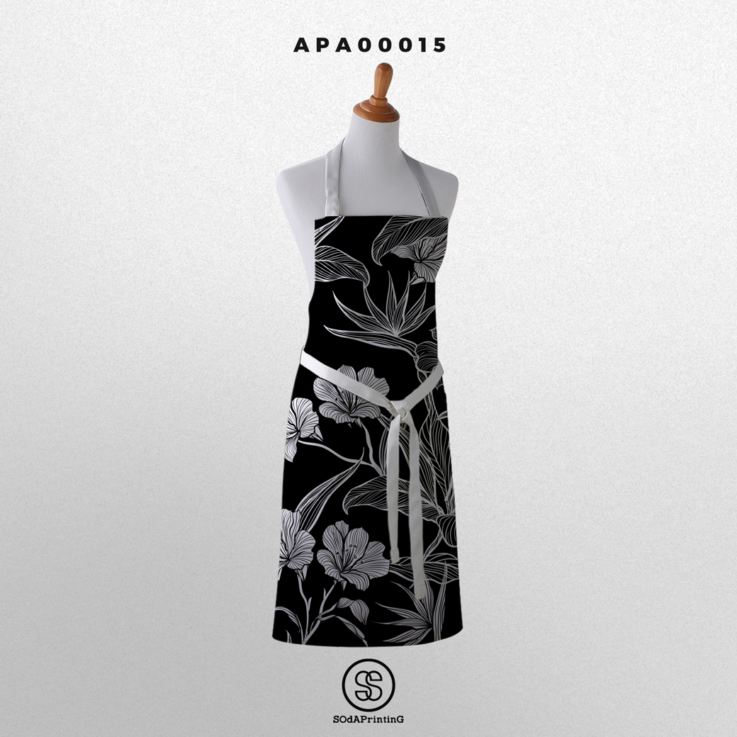 ผ้ากันเปื้อน พิมพ์ลาย Flowers II รหัส APA00015 #ผ้ากันเปื้อน #SOdAapron #SOdAHome