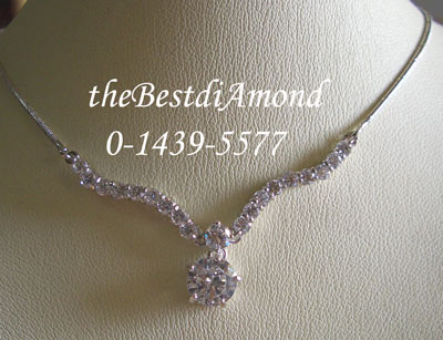 ==NL002RD+++สร้อยเพชรรูปปีกนก พร้อมเพชรห้อยตุ้งติ้ง+++ เรียบหรู เหมือนจริงมากๆๆๆ ใส่ได้ทุกงานเลยค่ะ ไม่มีตกยุคเลยค่ะ