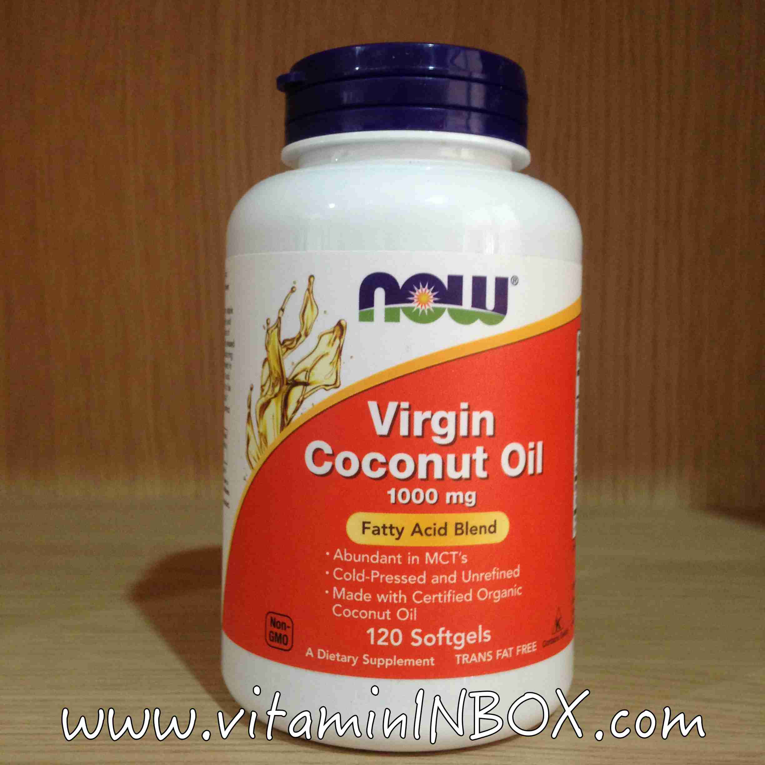 # ทานจุกจิก # Now Foods, Virgin Coconut Oil, 1000 mg, 120 Softgels