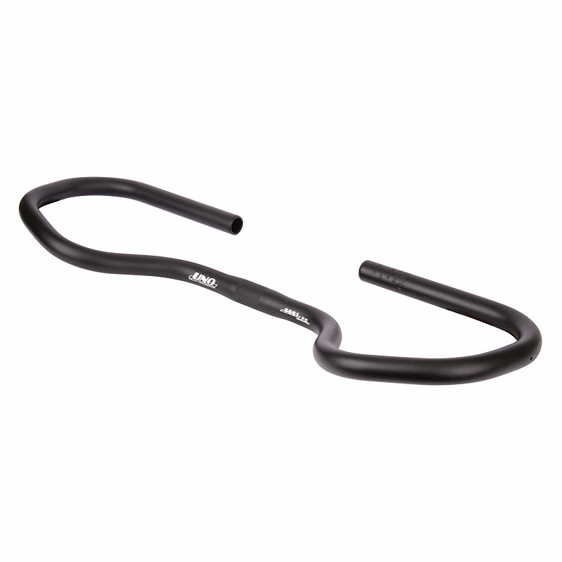 แฮนด์ผีเสื้อ UNO KALLOY TOURING ,AL069 ,25.4mm(ไม่ Oversize) สีดำ กว้าง 585 mm.