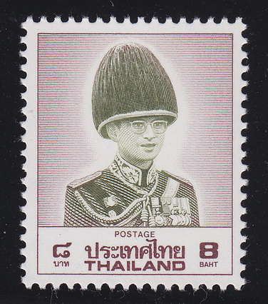 แสตมป์พระรูป ร.9 ชุดที่ 8 ราคาหน้าดวง 8 บาท ยังไม่ใช้ (ราคาคู่มือ 25 บาท)