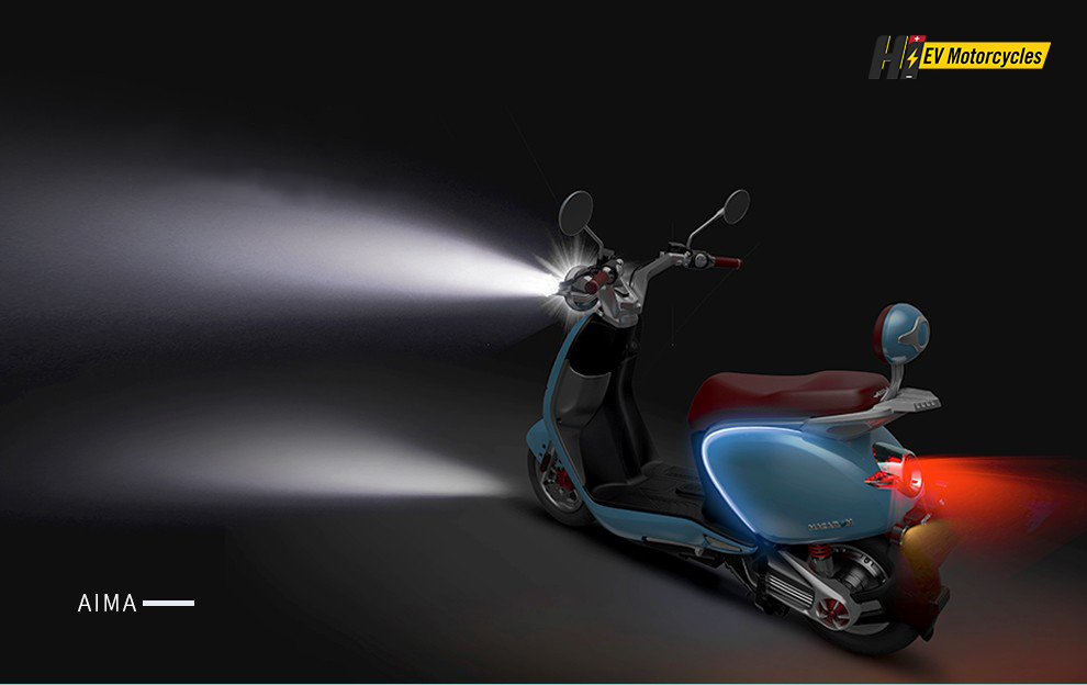 จักรยานยนต์ไฟฟ้า AIMA Macarons มอเตอร์ไซค์ไฟฟ้ารุ่นใหม่ มอเตอร์ BOSCH 1200W จดทะเบียนได้/ผ่อนได้ 24 งวด