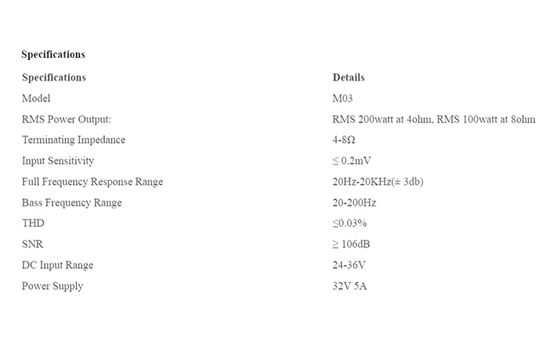 Fosi Audio M03 Subwoofer Amplifier ชิป TPA3255D2 ประกันศูนย์ไทย