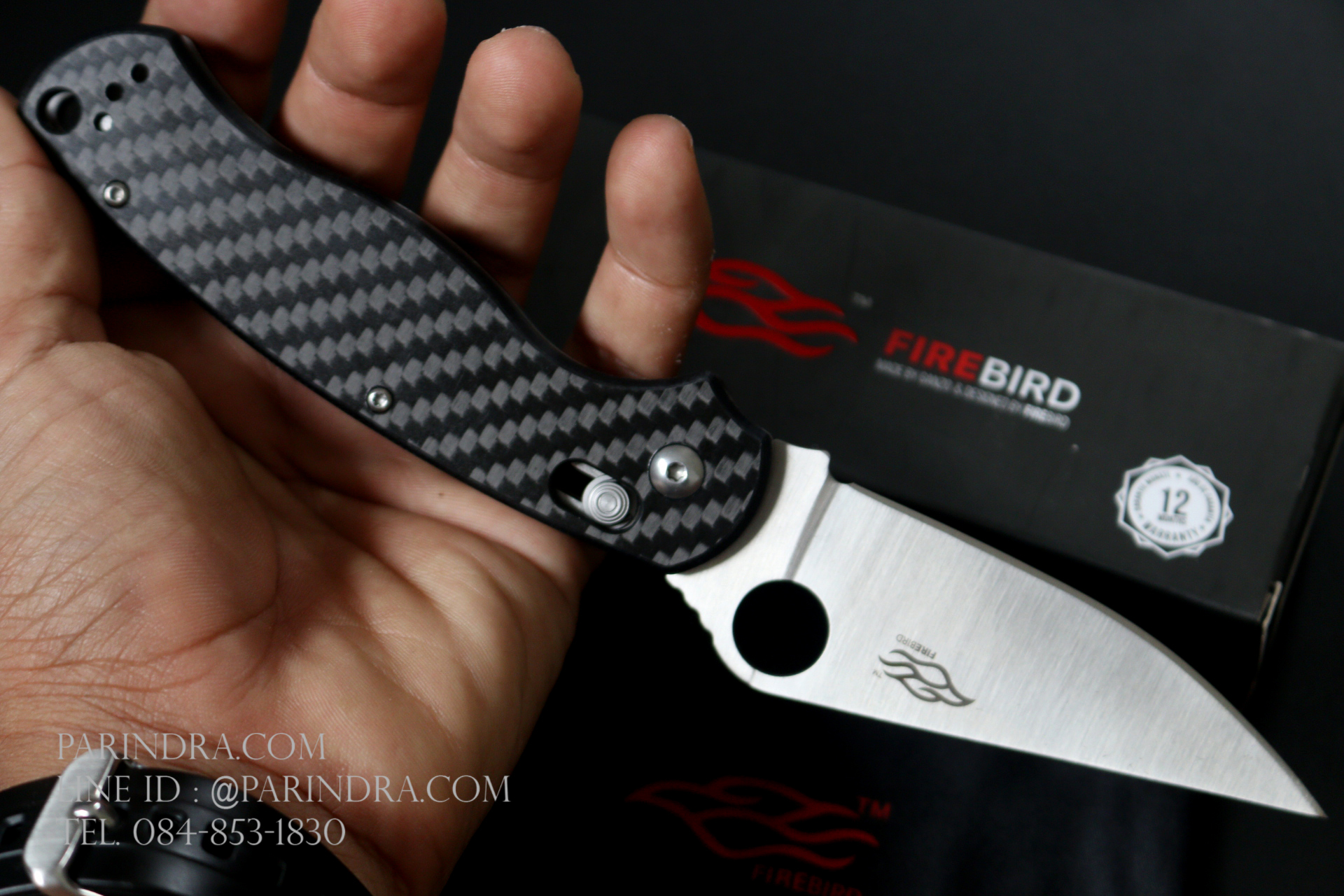 มีดพับ Ganzo รุ่น F729-CF ด้ามสีดำ ของแท้ 100%