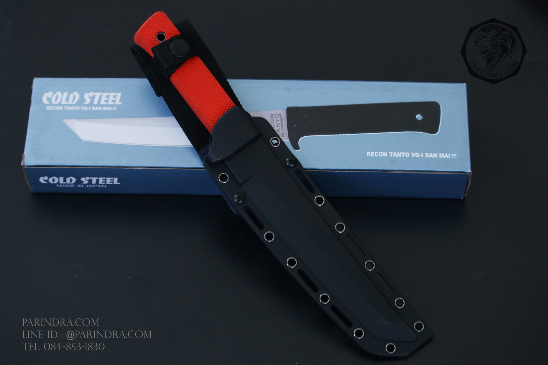 มีดใบตาย COLD STEEL Recon Tanto VG-I San Mai ขนาด 12 นิ้ว Full Tang (OEM) A+ ด้ามสีส้ม